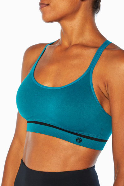 Bally Total Fitness Activewear Sports Bra Size: XL Remix Space Blue New