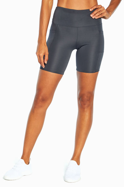High Rise Side Pocket Shorts - Bally Total Fitness®